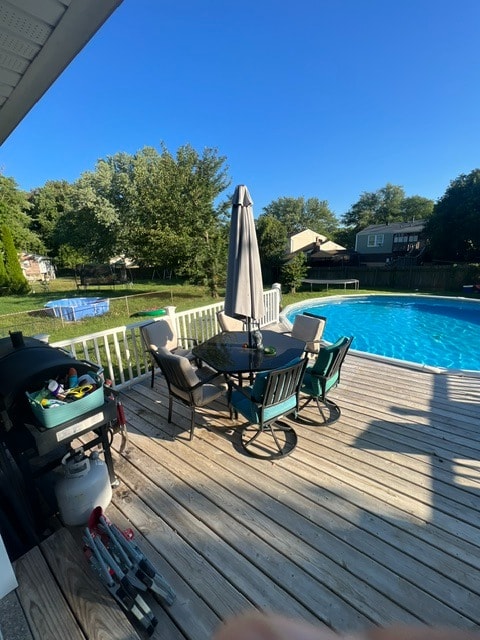 Pool Deck with Patio Set