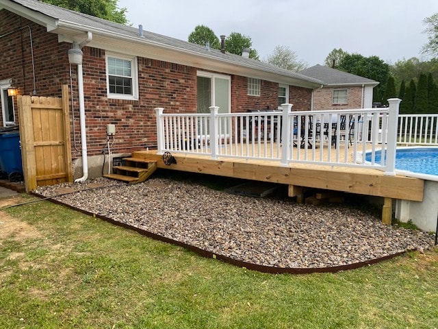 Deck with White Railings