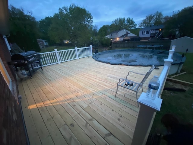 Pool Deck at Dusk
